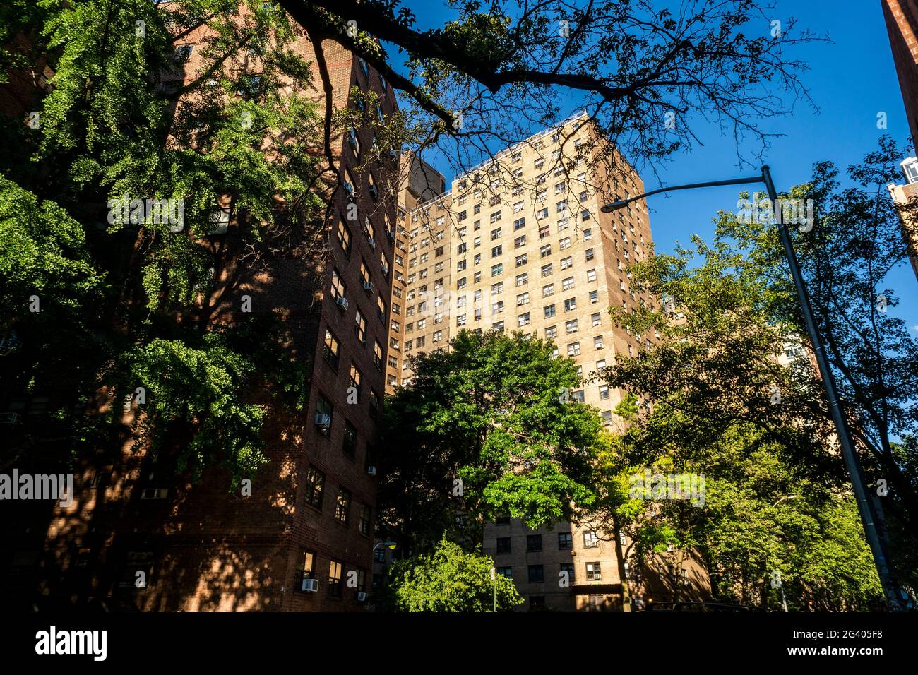 New York, USA. 16th June, 2021. The NYCHA Elliot Houses complex of apartments in Chelsea in New