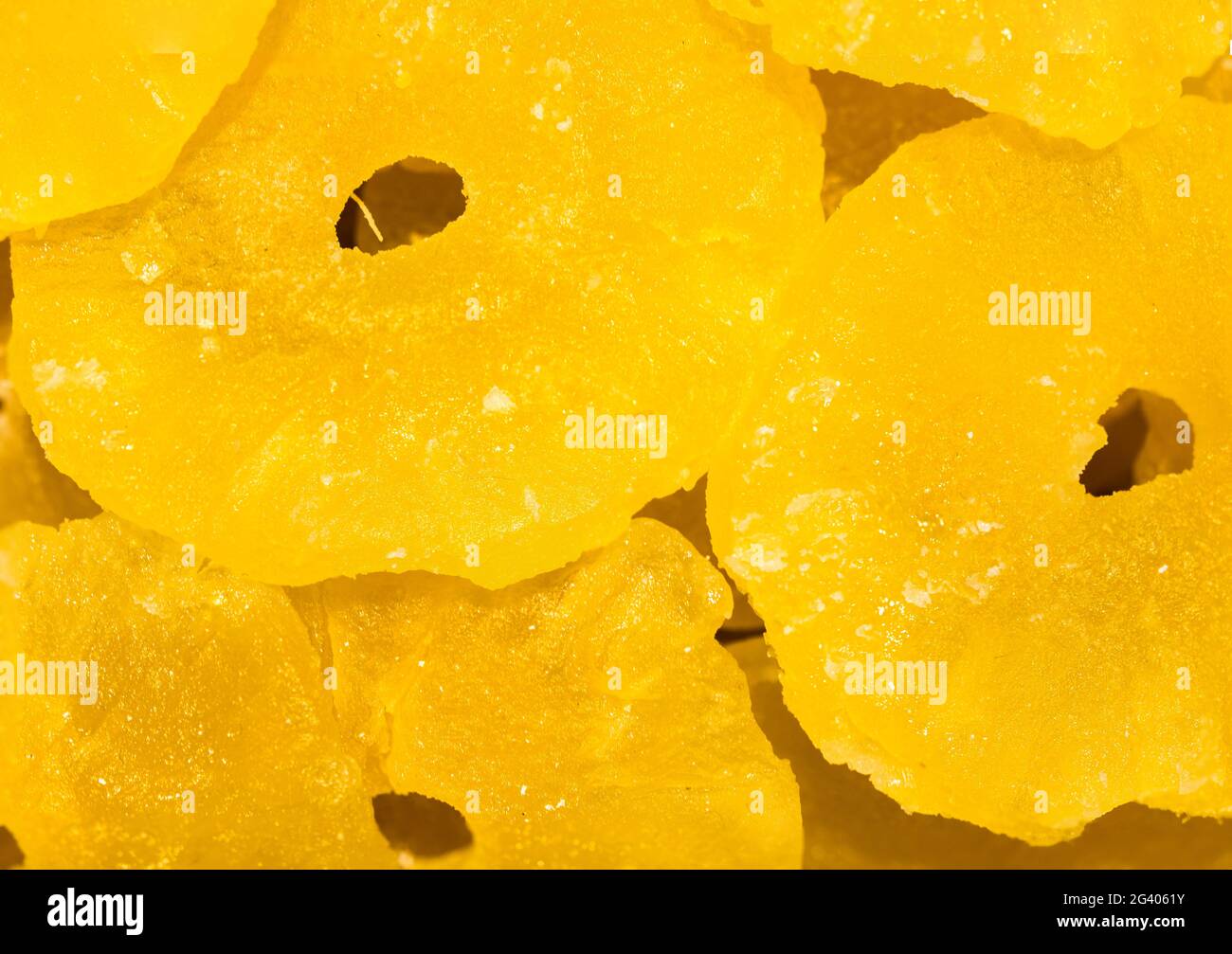 Dried pineapple slices Stock Photo