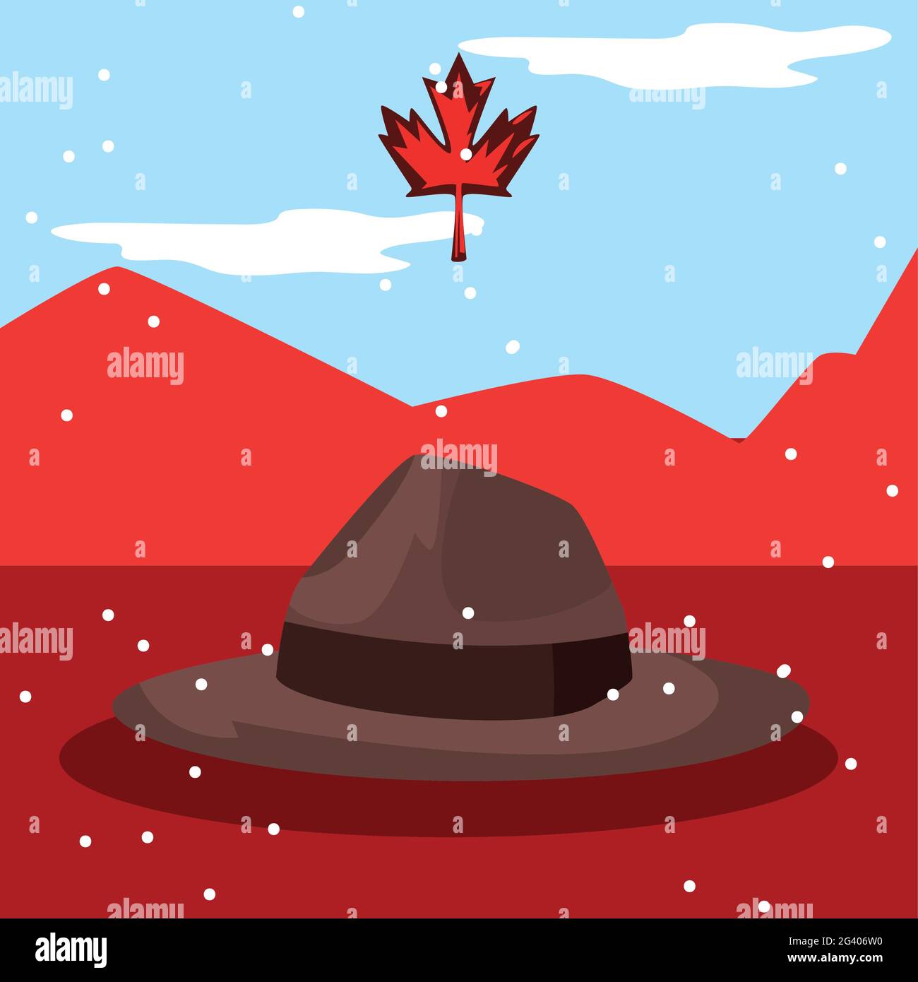 Canada day celebration with officer hat Stock Vector Image & Art Alamy