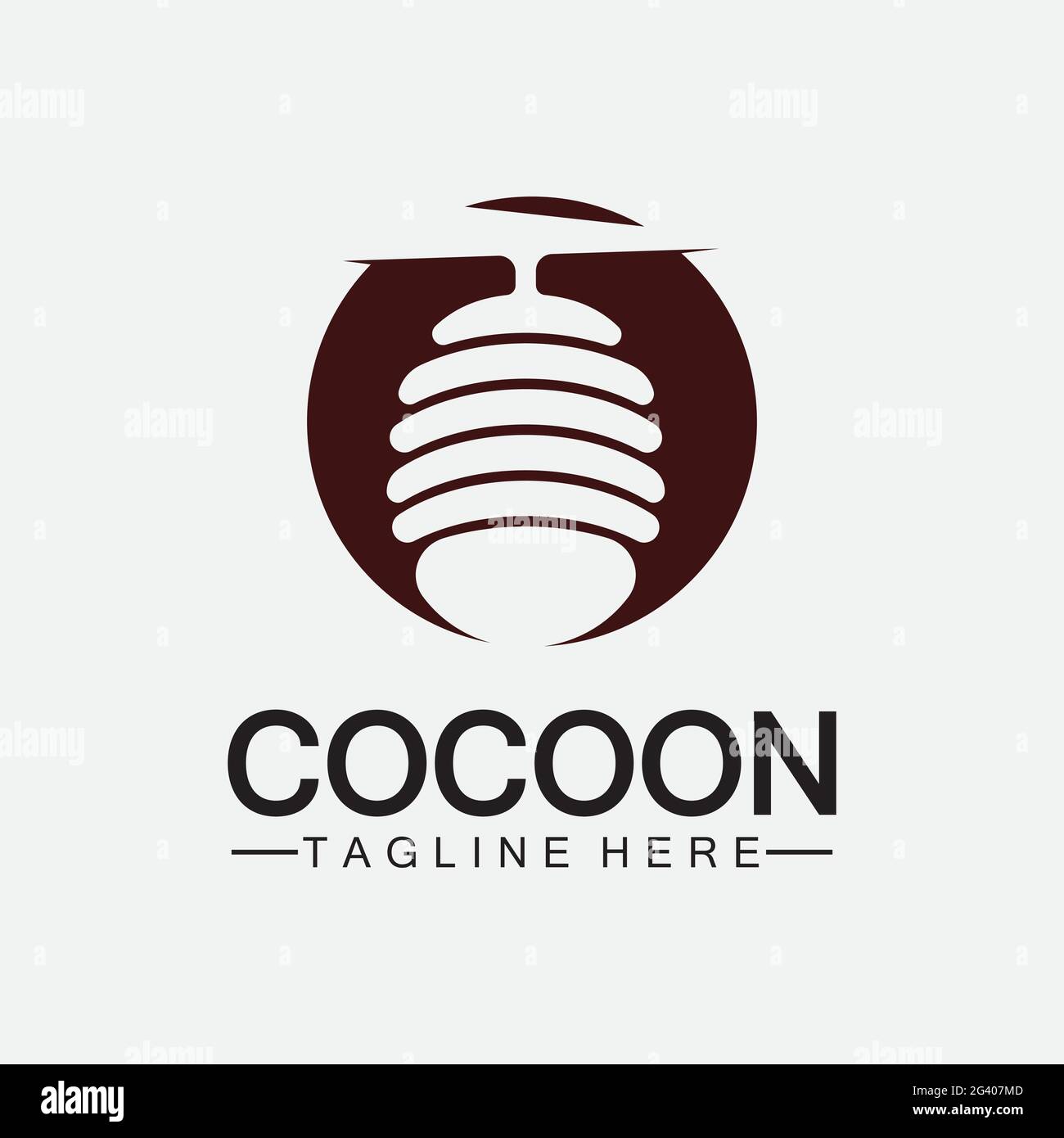 Cocoon logo vector illustration design template Stock Vector