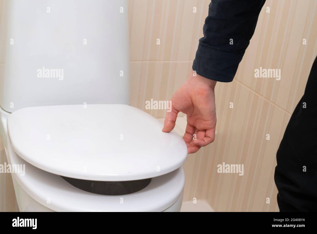 Toilet Bowl With Lid Open Stock Photo, Picture and Royalty Free Image.  Image 39379069.