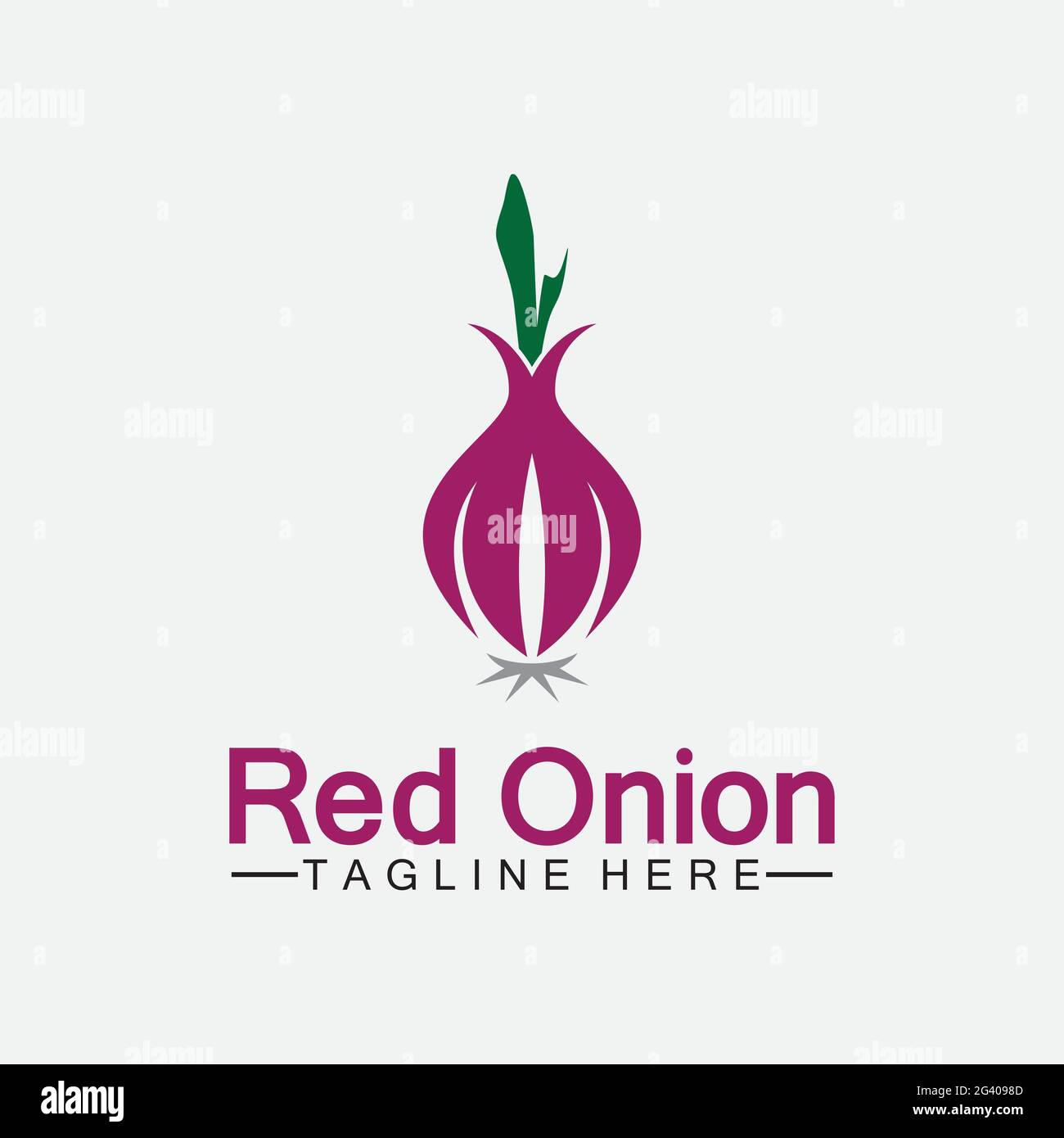 Red onion logo vector icon illustration design template Stock Vector
