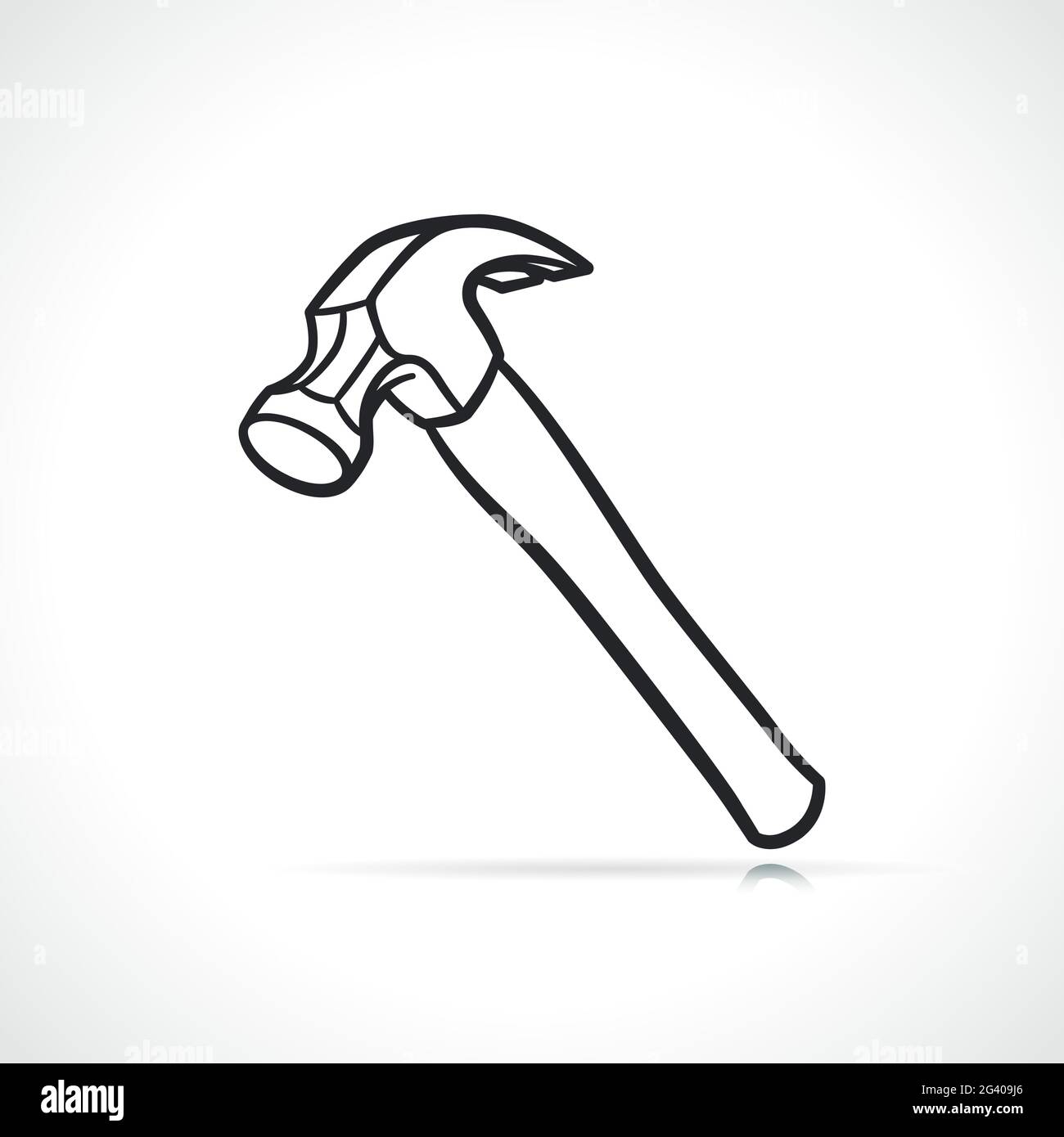 claw hammer outline black design isolated drawing Stock Vector Image & Art  - Alamy