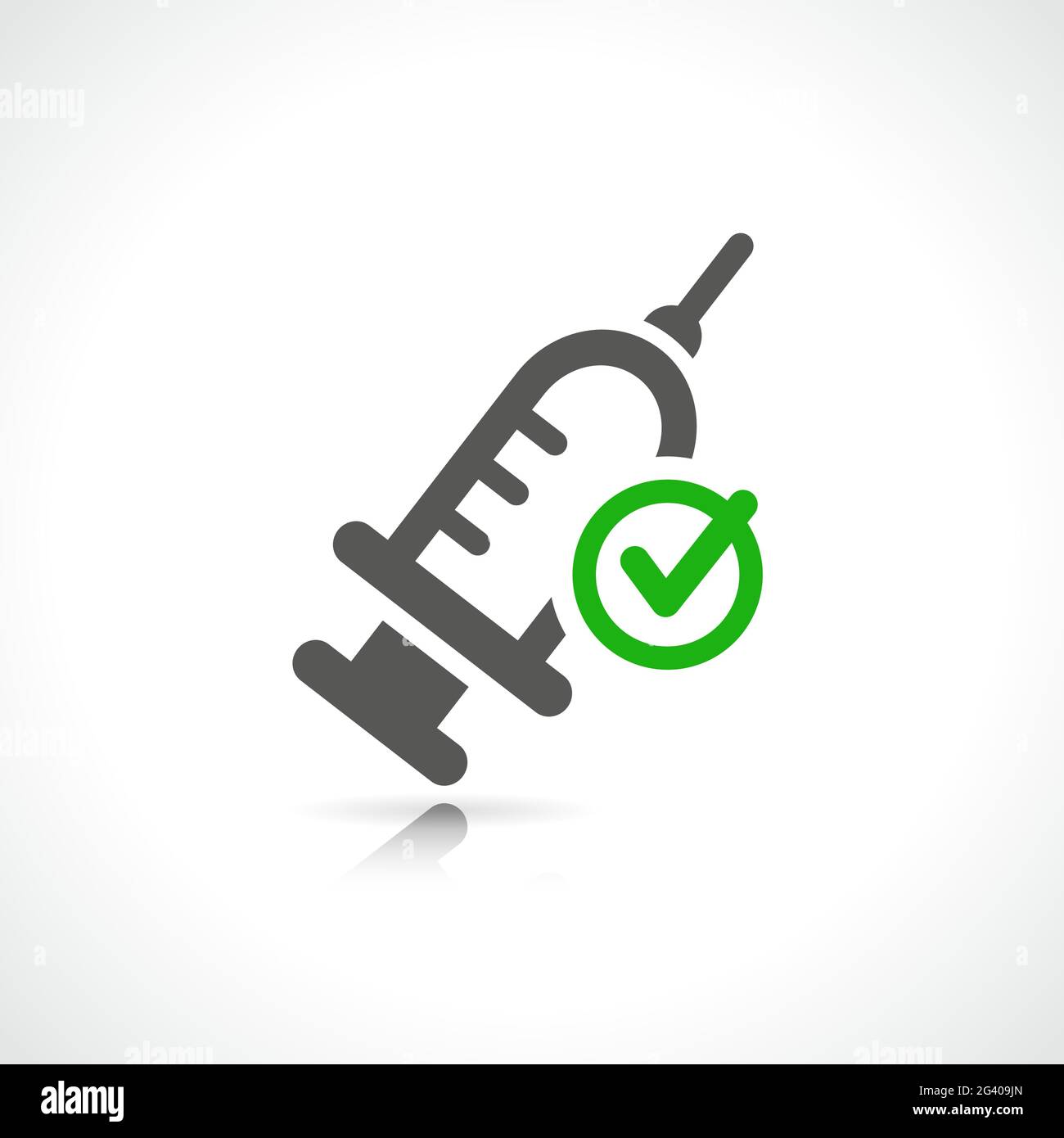 vaccination or vaccine done icon isolated design Stock Vector