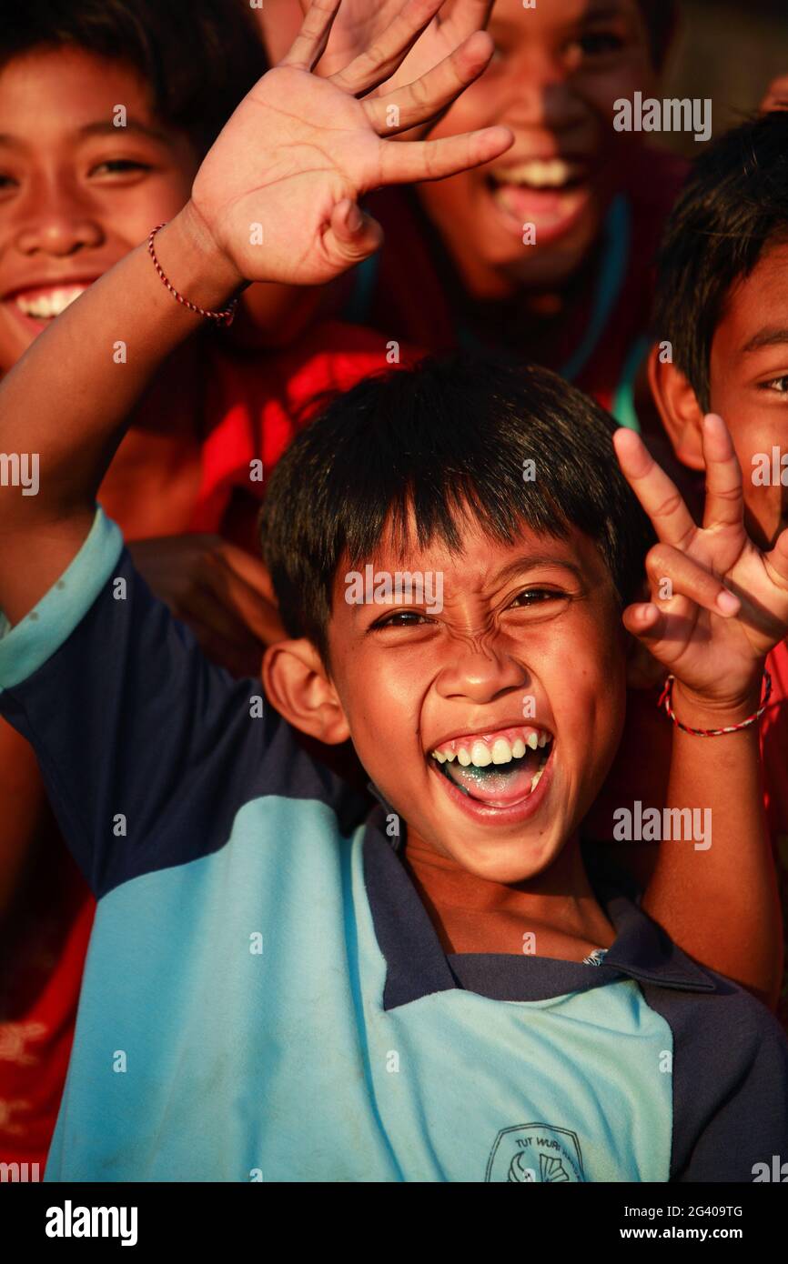 INDONESIA. BALI ISLAND. BOY SHOUTING Stock Photo - Alamy
