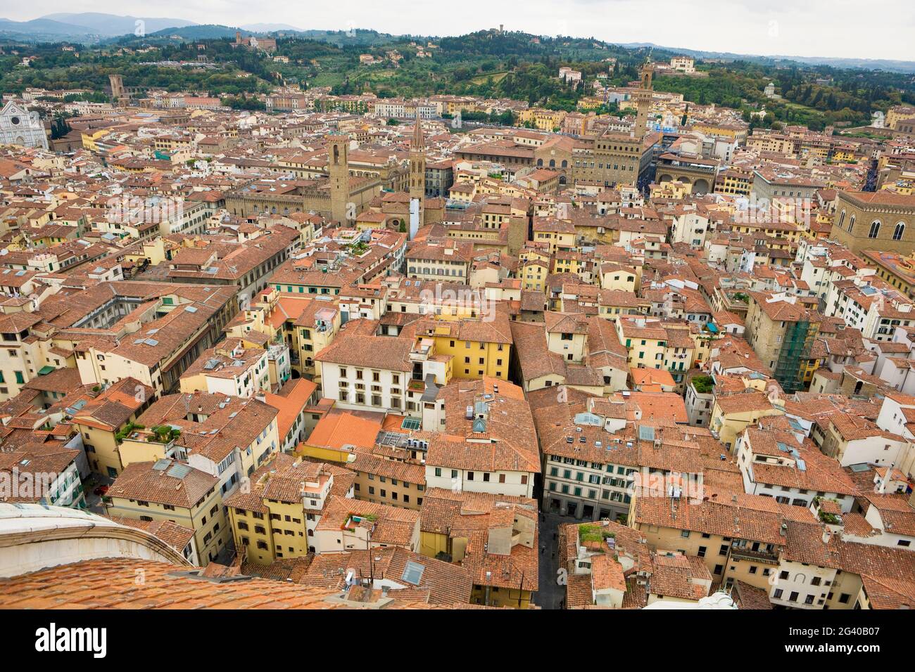 Elevated view of Florence, Tuscany, Italy Stock Photo
