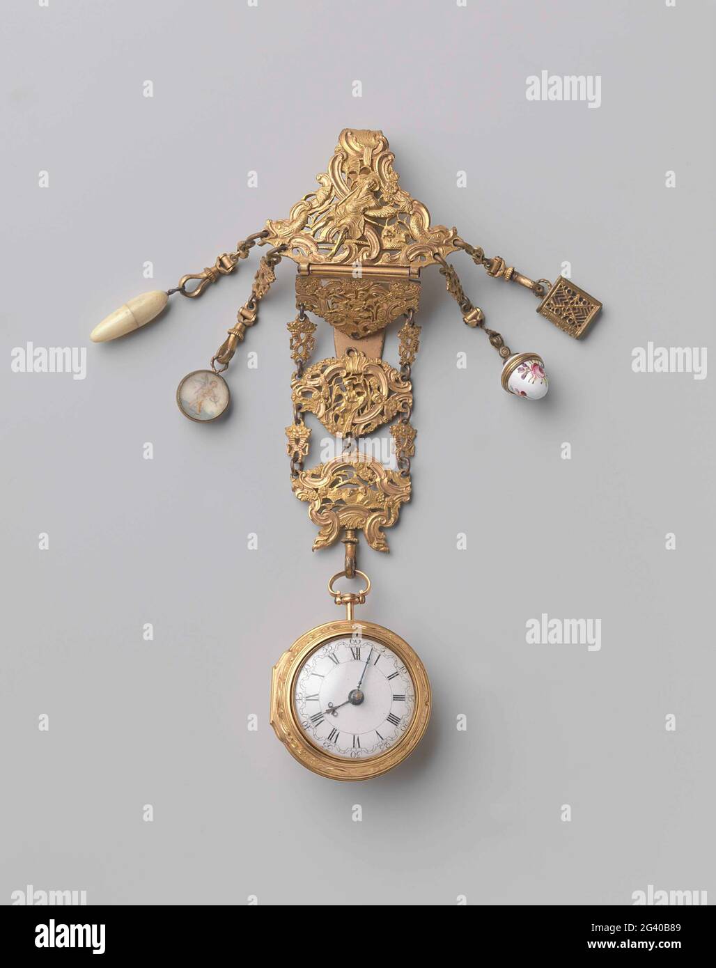 GOLD DECORATED WATCH AND CHATELAINE - 1760 | Watch Museum: Antique Pocket  Watch Museum
