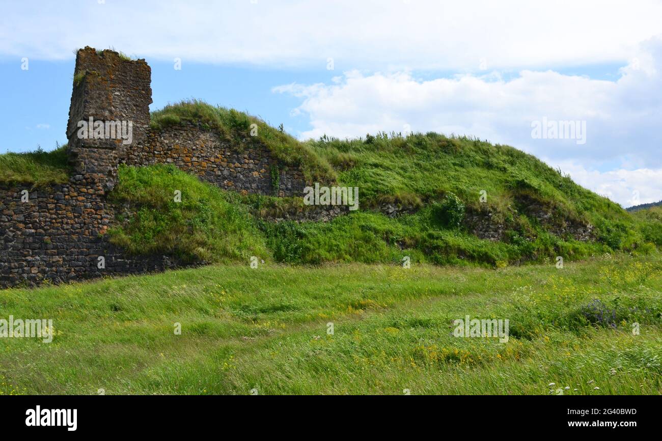 Ruins of building in the Lori Berd fortress territory in Lori, Armenia ...