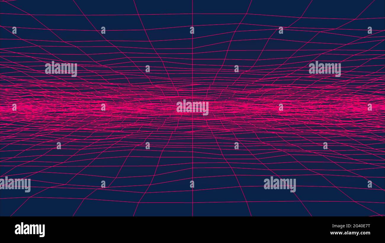 Wavy neon lines computer hi-res stock photography and images - Alamy