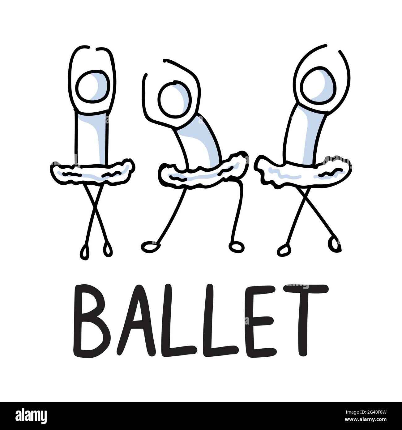 Ballet, Dance, Dancing, Stickman, Stick Figure - Dancing Stick