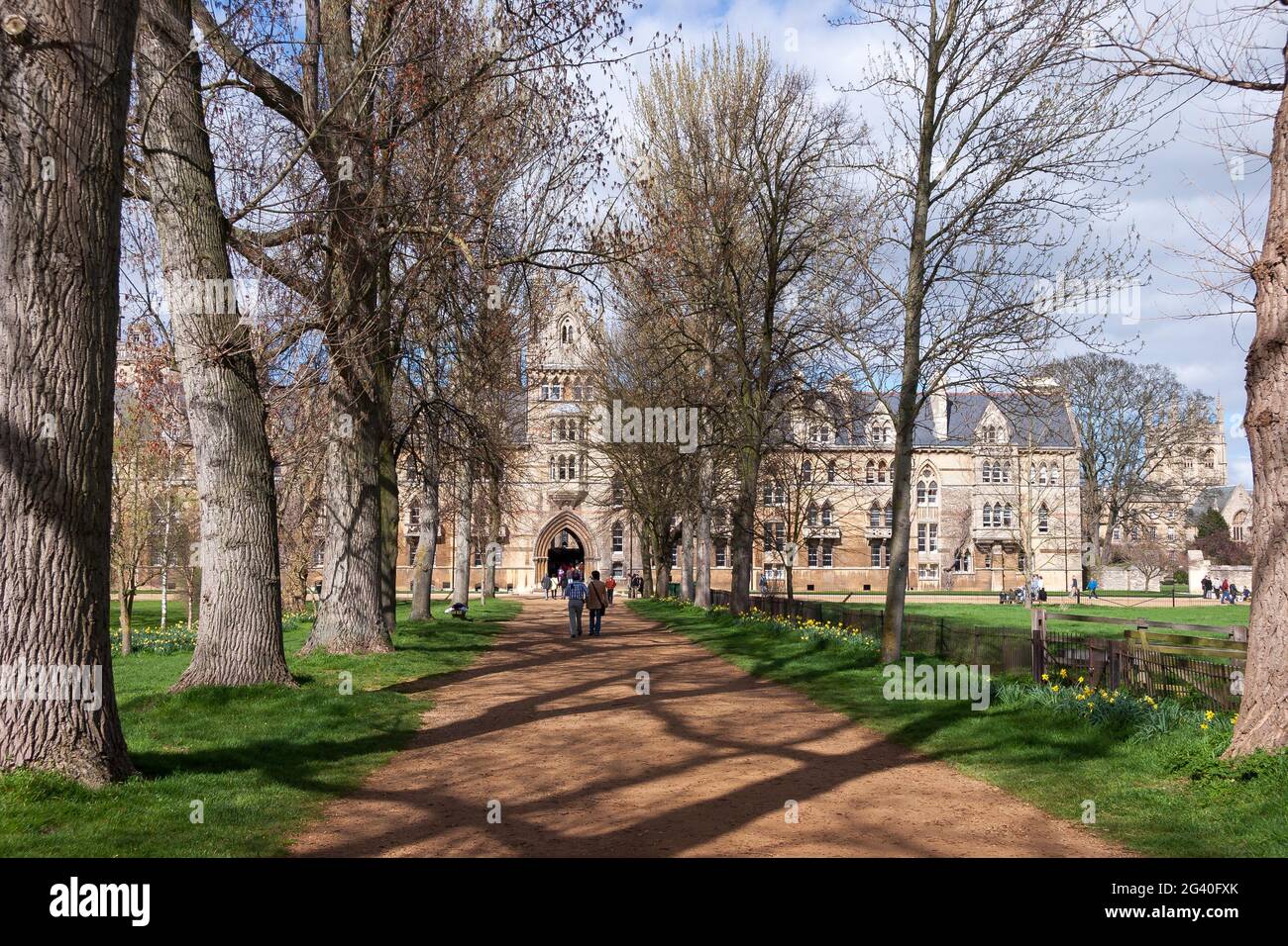 View of one of Oxford University colleges Stock Photo