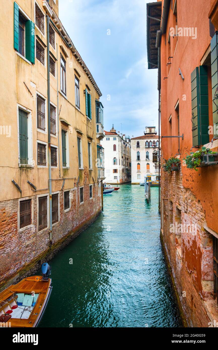 Old architecture and narrow canal in Venice Stock Photo - Alamy