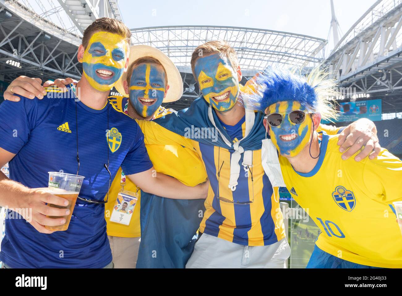 Sweden Fans Sweden fans before the UEFA EURO Group E match between Sweden vs ...