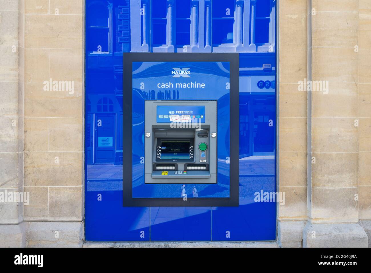 Halifax Bank cash machine or atm Stock Photo