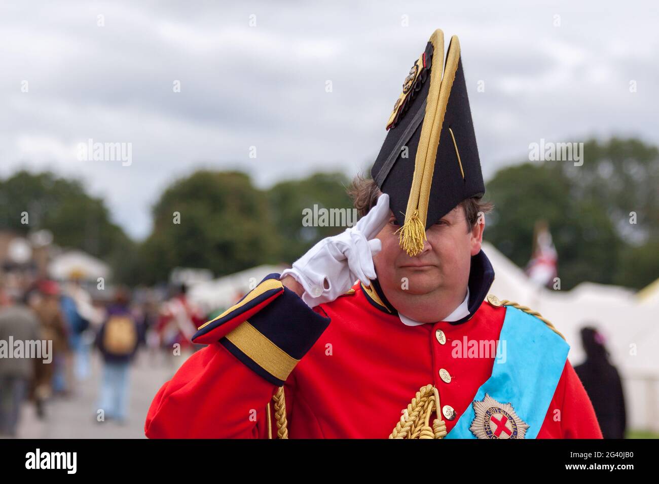 DETLING, KENT/UK - AUGUST 29 : Man in costume at the Military Odyssey in Detling Kent on August 29, 2010. Unidentified man. Stock Photo