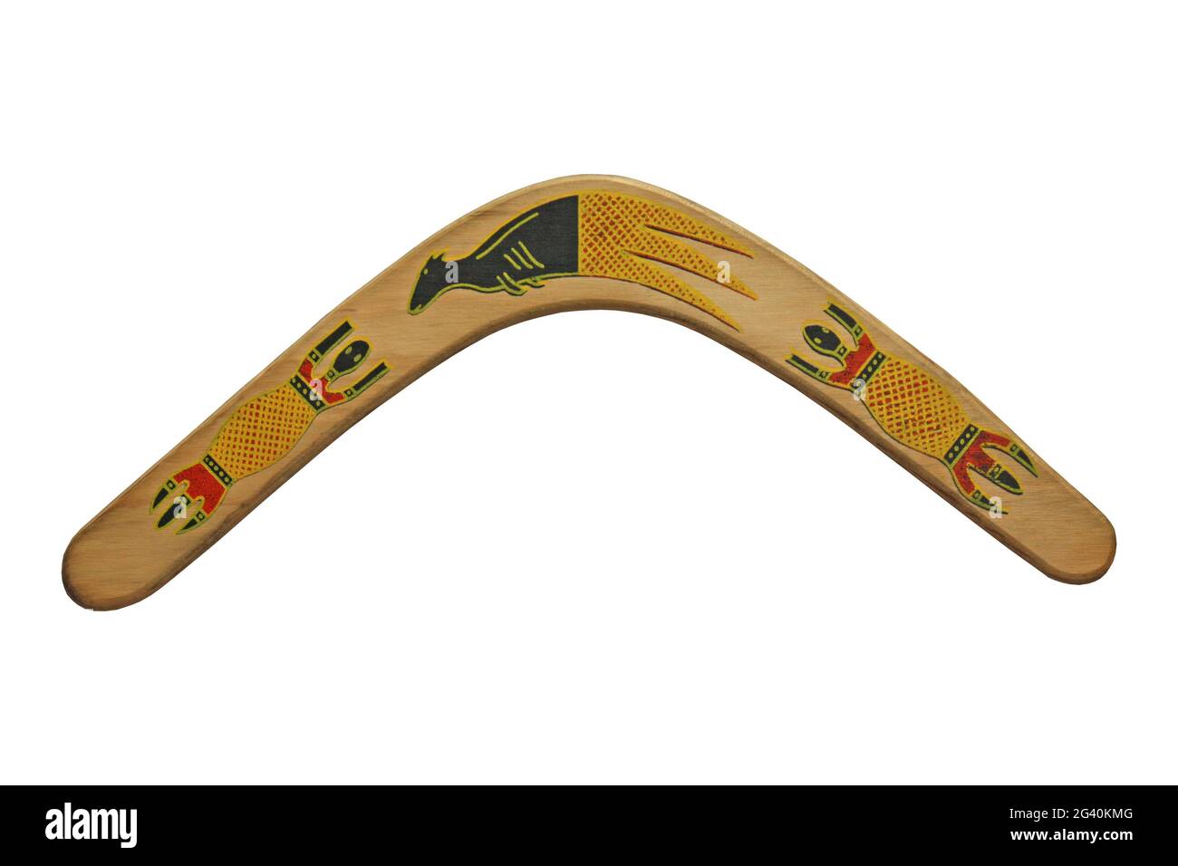 A Decorated Wooden Australian Boomerang Stock Photo Alamy