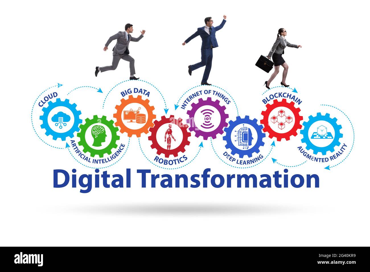 Concept of digital transformation with business people Stock Photo - Alamy