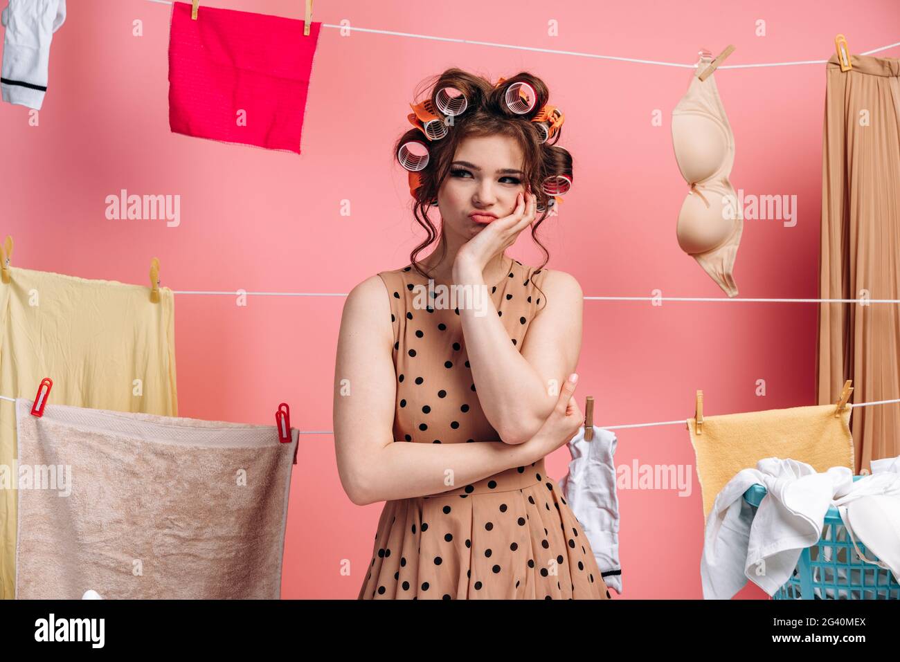 Tired of housework hi-res stock photography and images - Alamy