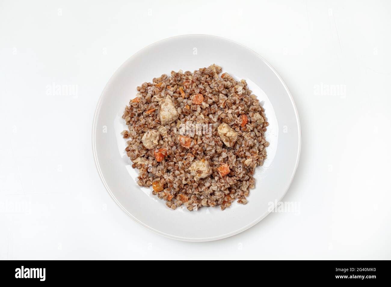 Roast Meat With Buckwheat Stock Photo