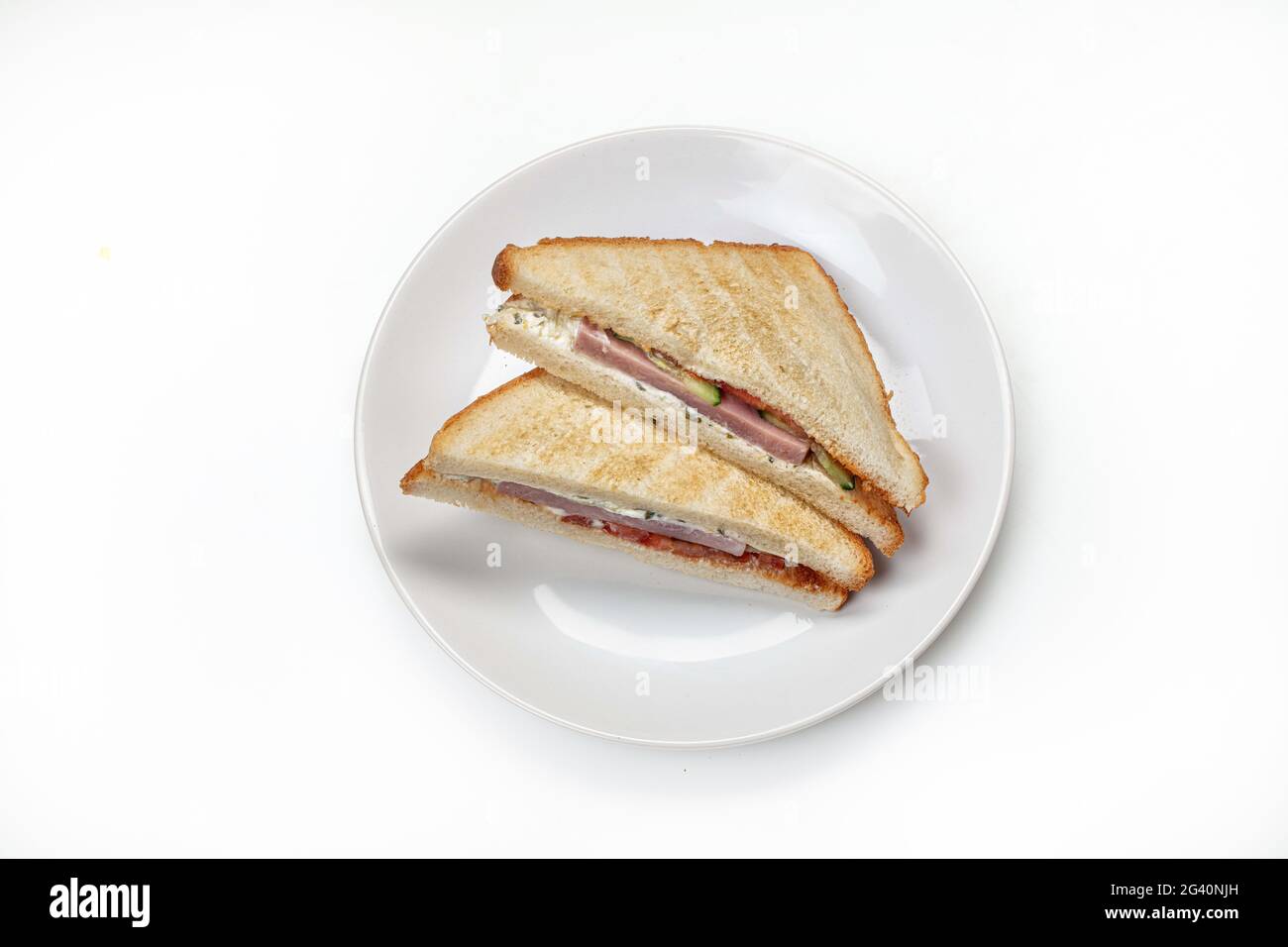 Sandwihes With Meat Stock Photo
