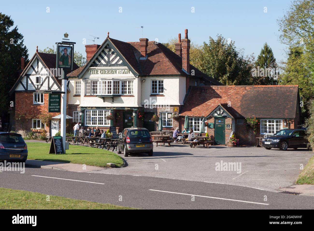 View of the Green Man public house in Horsted Keynes Stock Photo