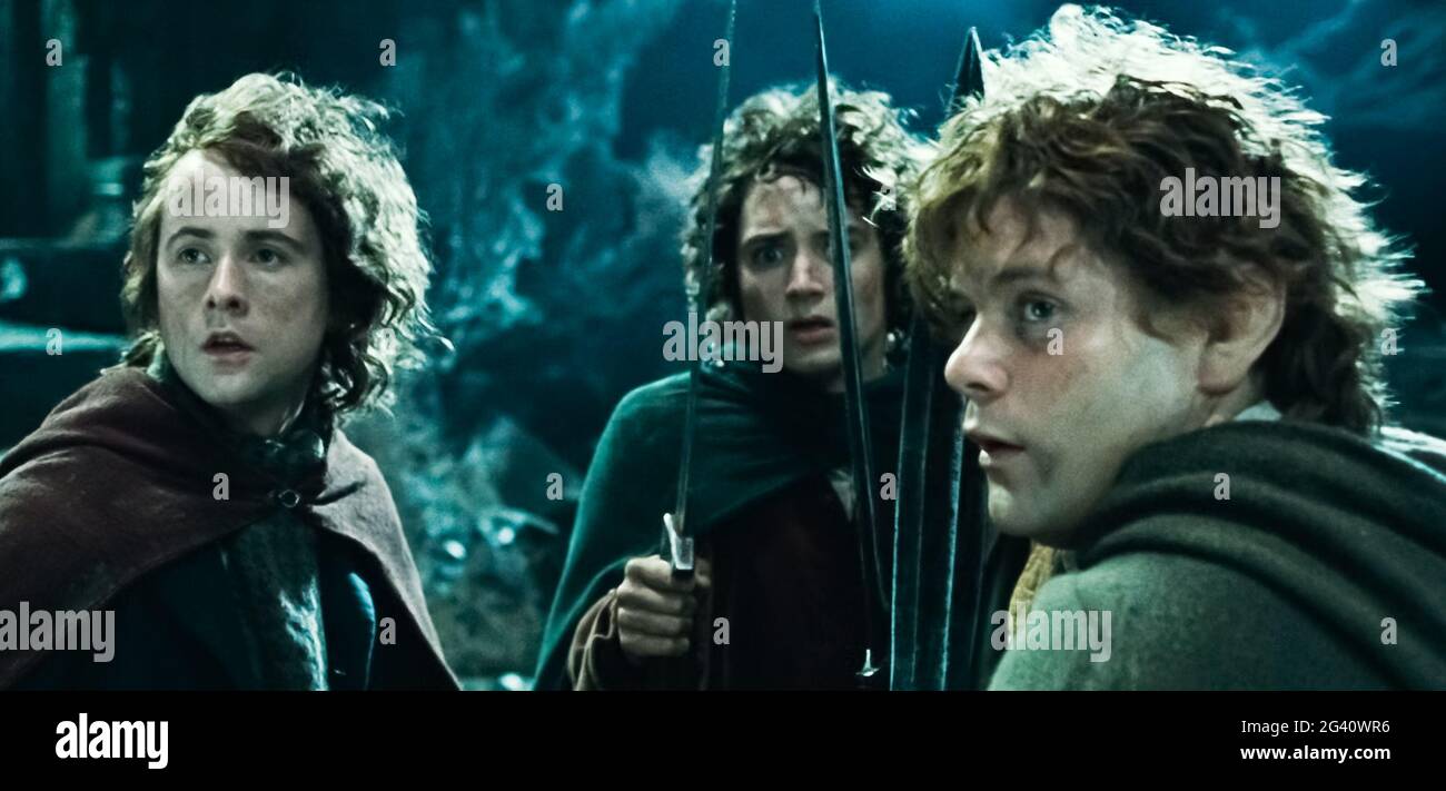 USA. Sean Astin, Billy Boyd, And Dominic Monaghan In A Scene From (C ...