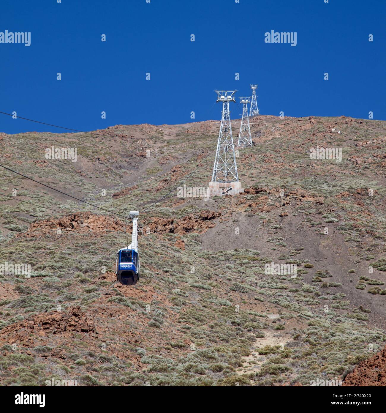 Cable car to Mount Teide in Tenerife Stock Photo Alamy