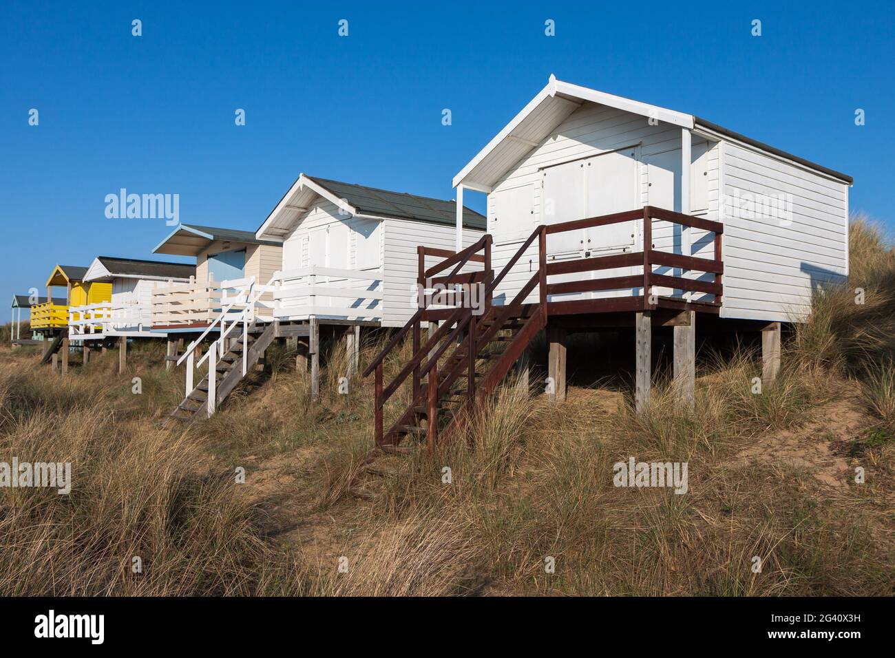 Beach huts at Hunstanton Norfolk Stock Photo Alamy