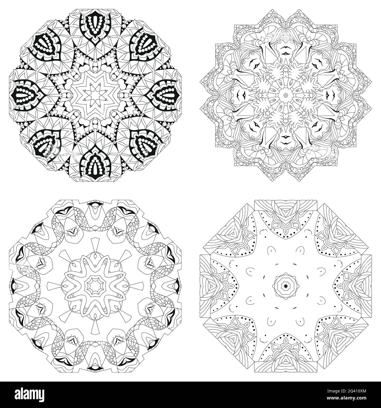 Adult colouring book Black and White Stock Photos & Images - Alamy
