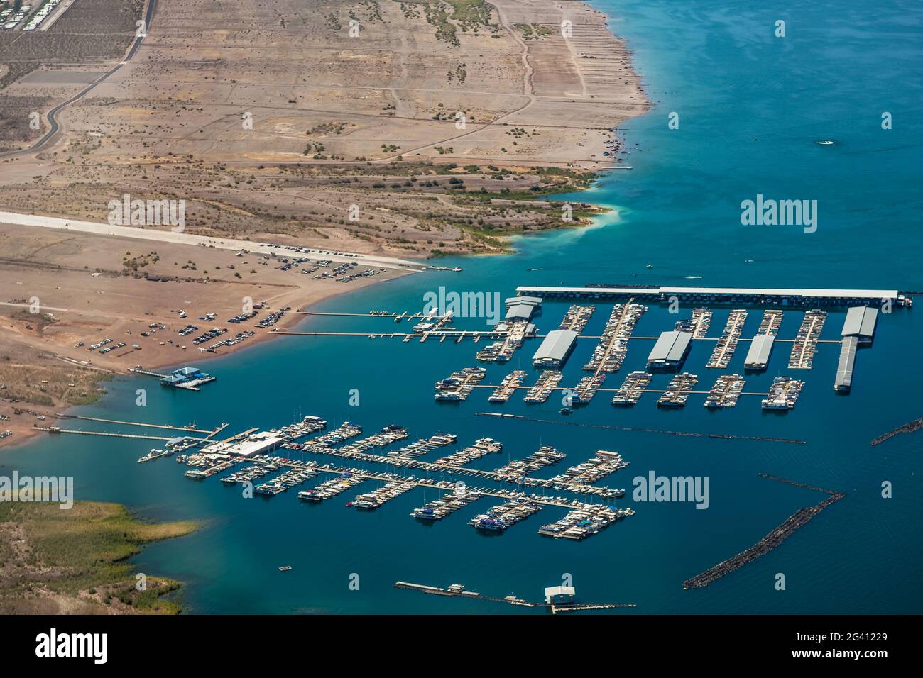 LAKE MEAD, ARIZONA/NEVADA AUGUST 1 View of Lake Mead on the boder