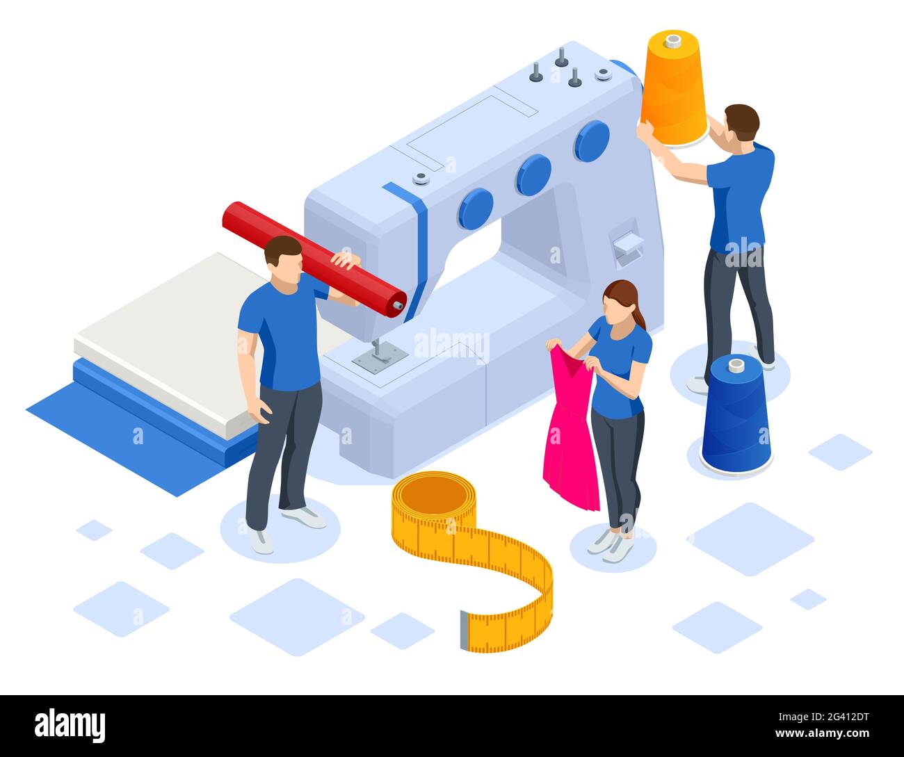 Sewing for a production Stock Vector Images Alamy