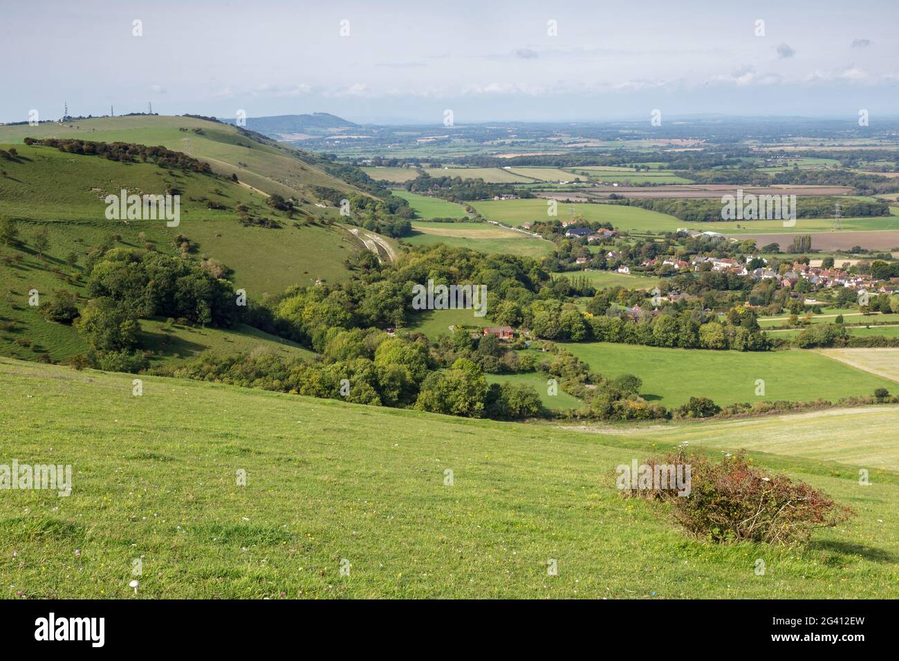 Rolling Sussex countryside Stock Photo