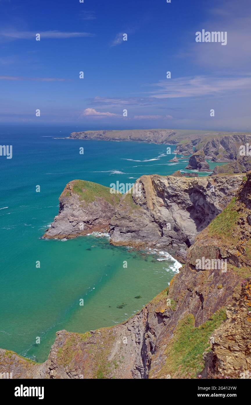 Cliffs in Cornwal Stock Photo