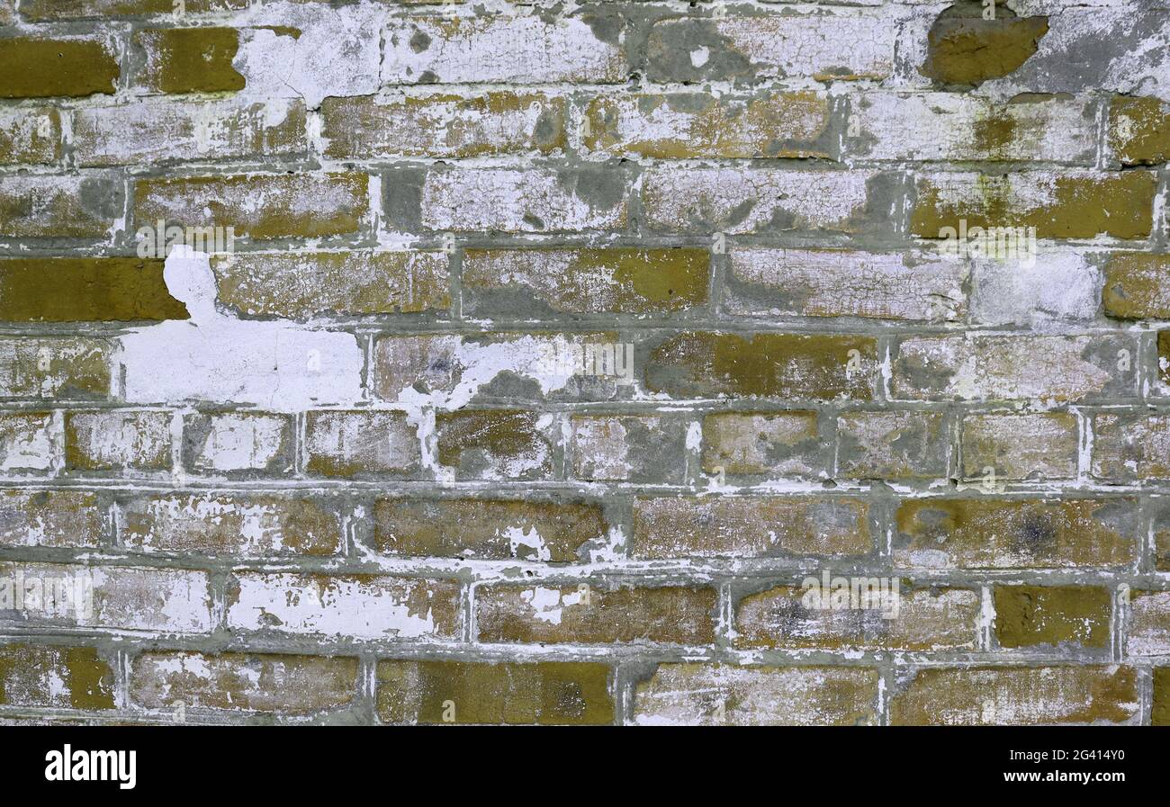Abstract old crack red brick wall texture. Bricks background for banner concept Stock Photo
