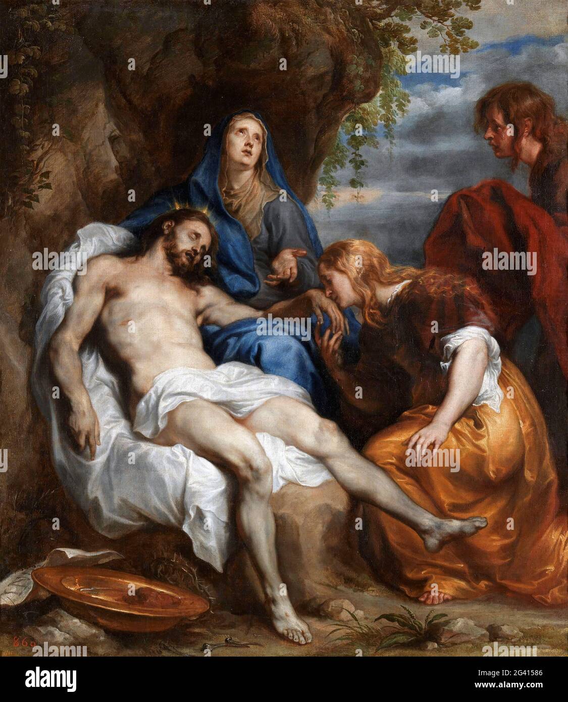 Pietà by Sir Anthony van Dyck (1599-1641), oil on canvas, c. 1629 Stock Photo