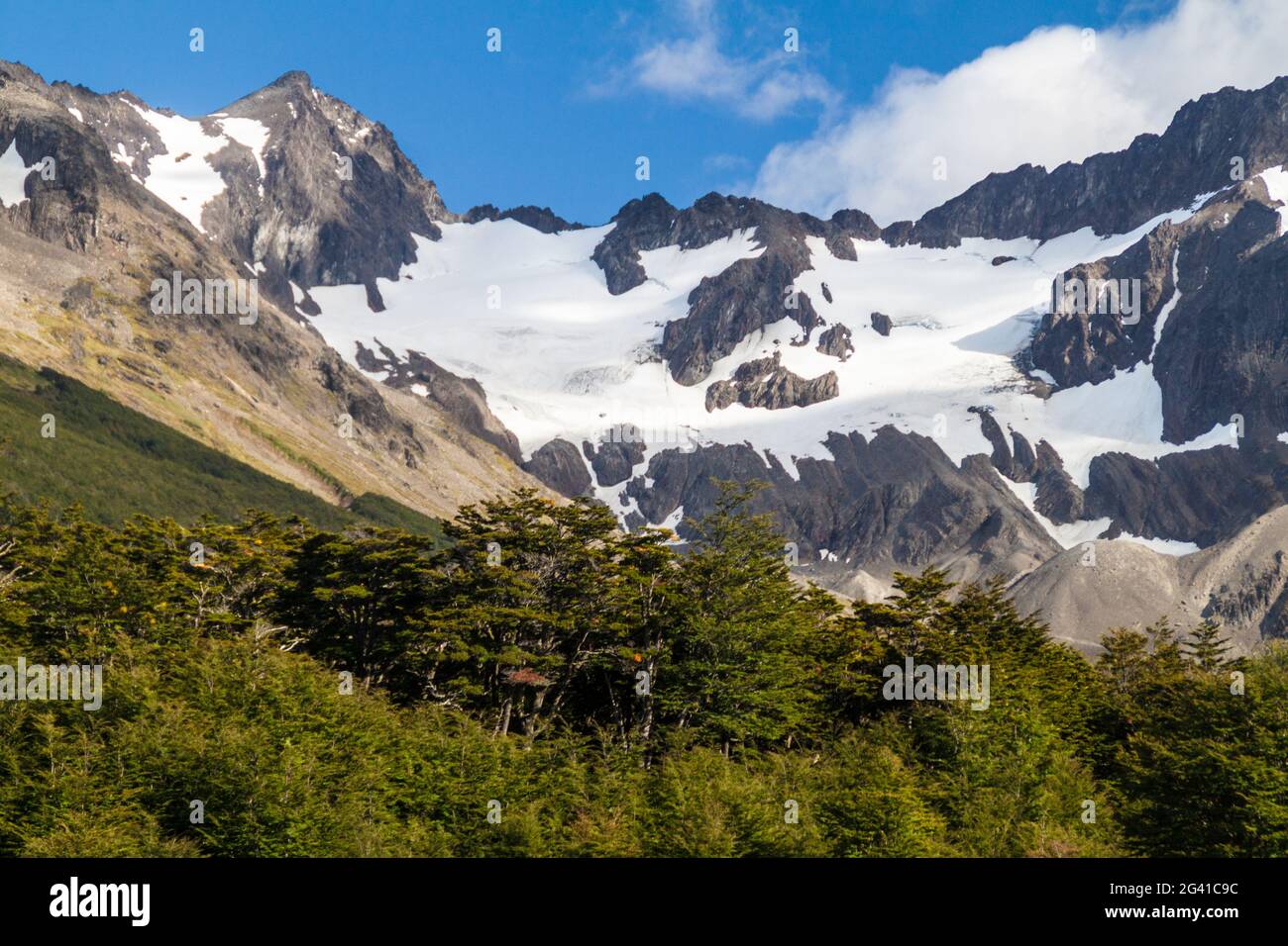 Glaciar Martial near Ushuaia, Tierra del Fuego island, Argentina Stock Photo