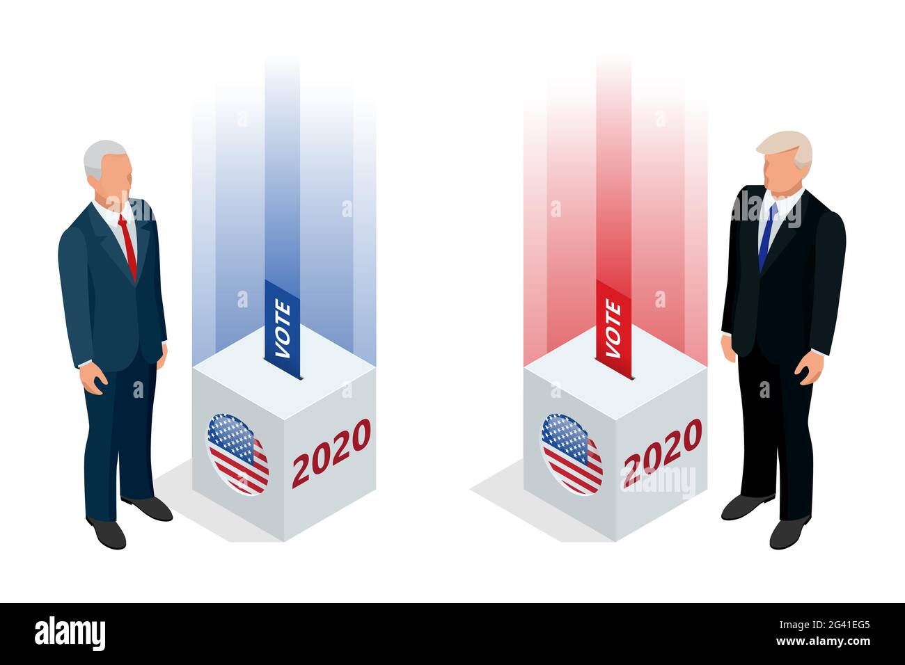 Election day. Usa debate of president voting 2020. Election voting poster. Vote 2020 in USA, banner design. Political election campaign Stock Vector