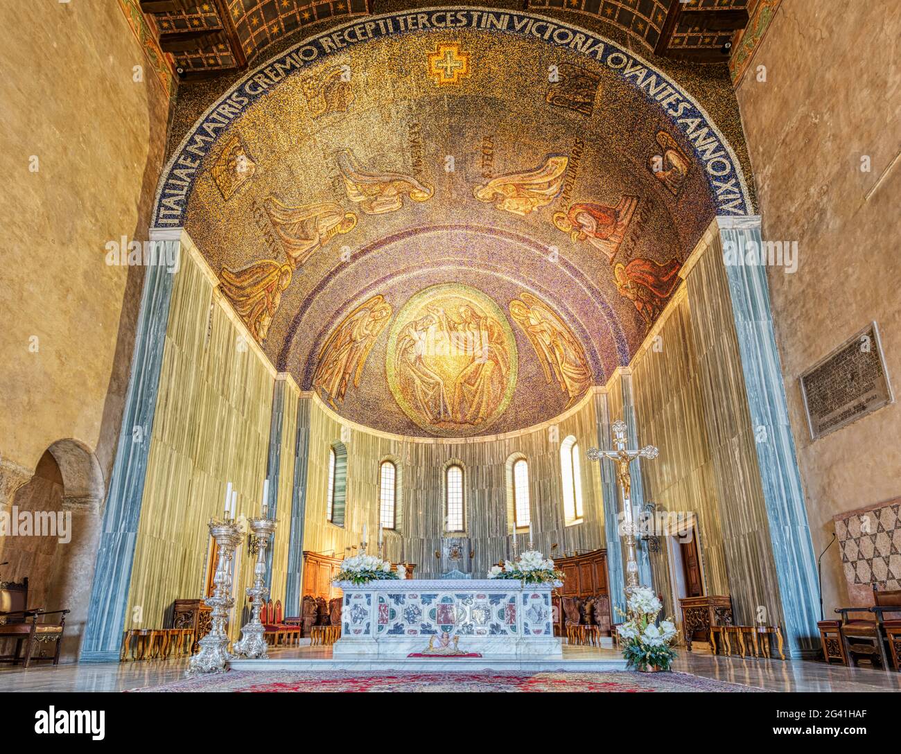 Chancel in the San Giusto Cathedral, Trieste, Friuli Venezia Giulia, Italy Stock Photo
