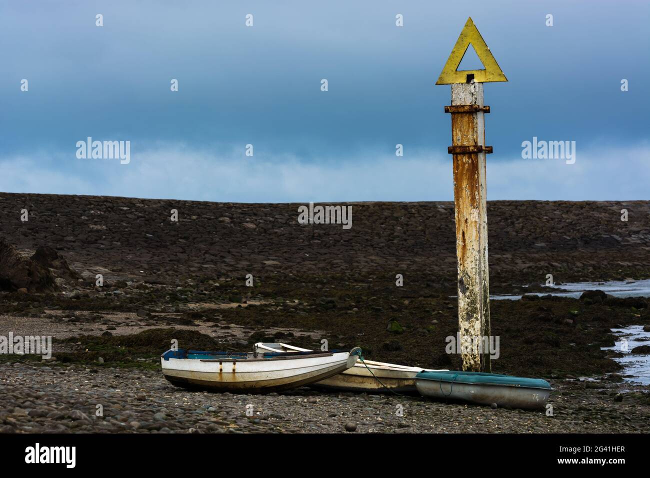 Rowing boats in Bude harbour Stock Photo Alamy