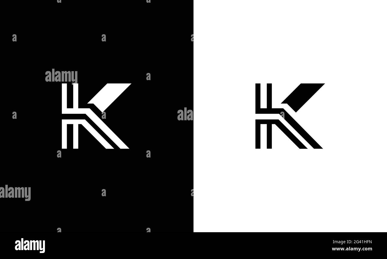 K Letter Logo. Creative Minimal emblem design Stock Vector