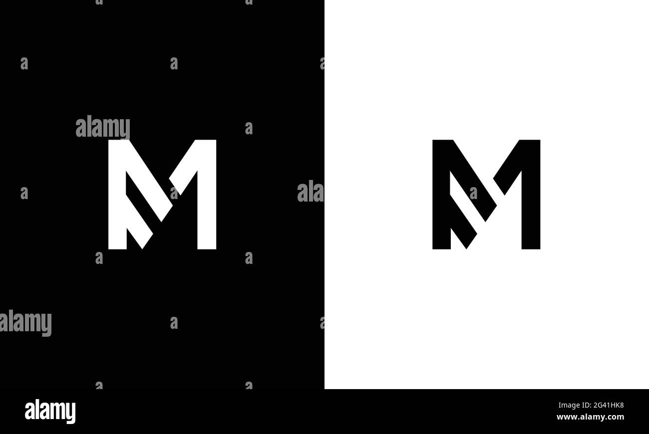 Abstract Initial Letter M Logo Stock Vector