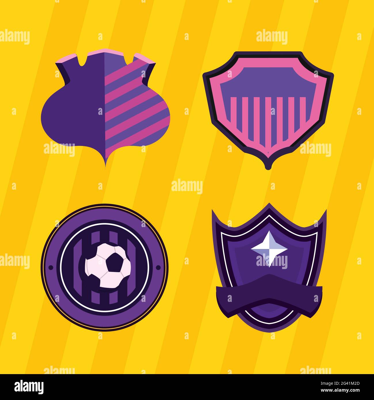 Soccer and football labels set Stock Vector Image & Art - Alamy