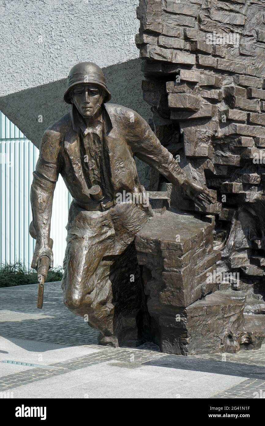 Insurgents Memorial to Polish fighters of Warsaw uprising in Warsaw Poland Stock Photo