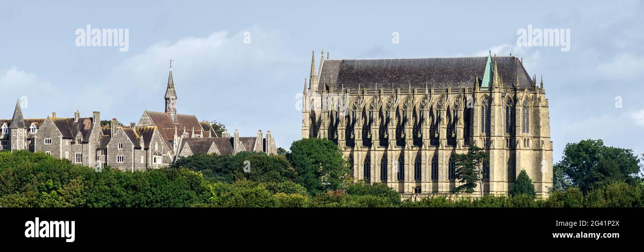 View of Lancing Chapel in Lancing College Stock Photo