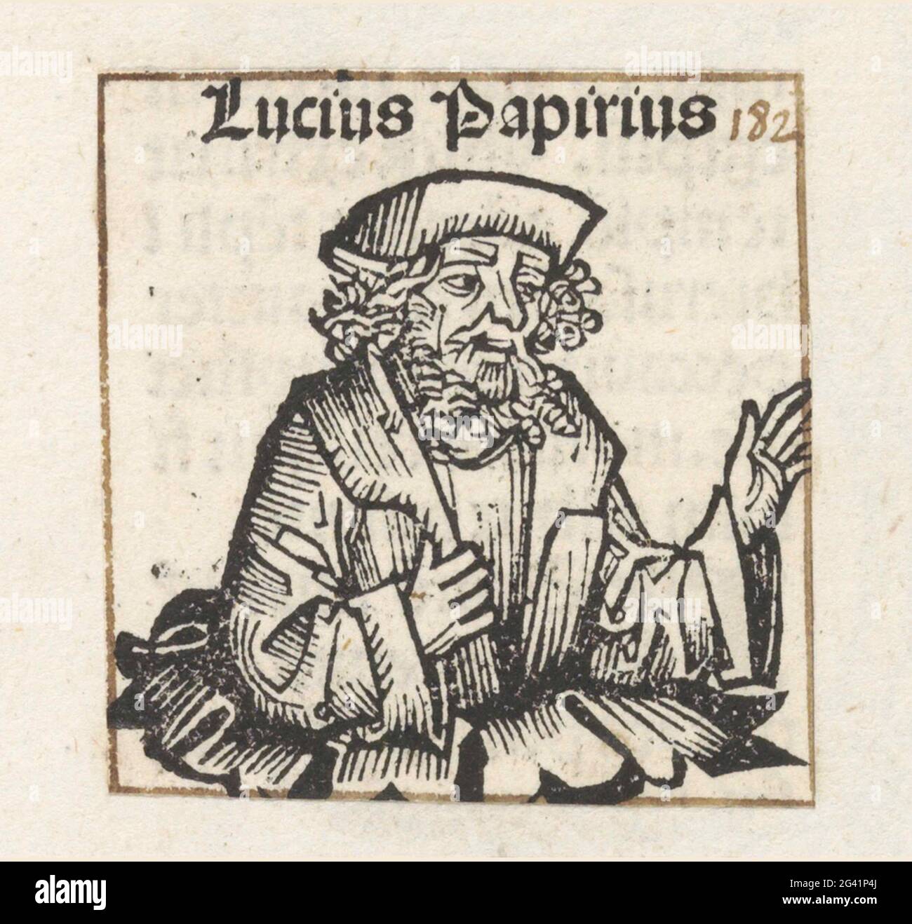 Lucius Papirius cursor I; Lucius Papirus; Liber chronicarum. A flower