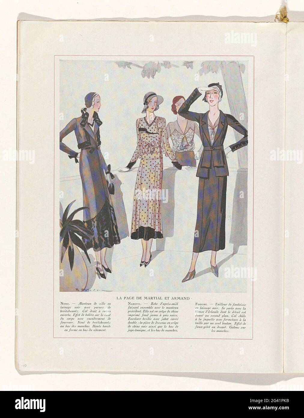 Art Gout Beaute Feuillets De L Elegance Feminine Mars 1932 No 139 12th Annee P 10 Four Women At A Balustrade Dressed In Ensembles From Martial Et Armand Two Women Art Gout Beaute Feuillets De L Elegance Feminine Mars 1932 No 139 12th Annee P 10 Four Women At A Balustrade Dressed In Ensembles From Martial Et Armand Two Women