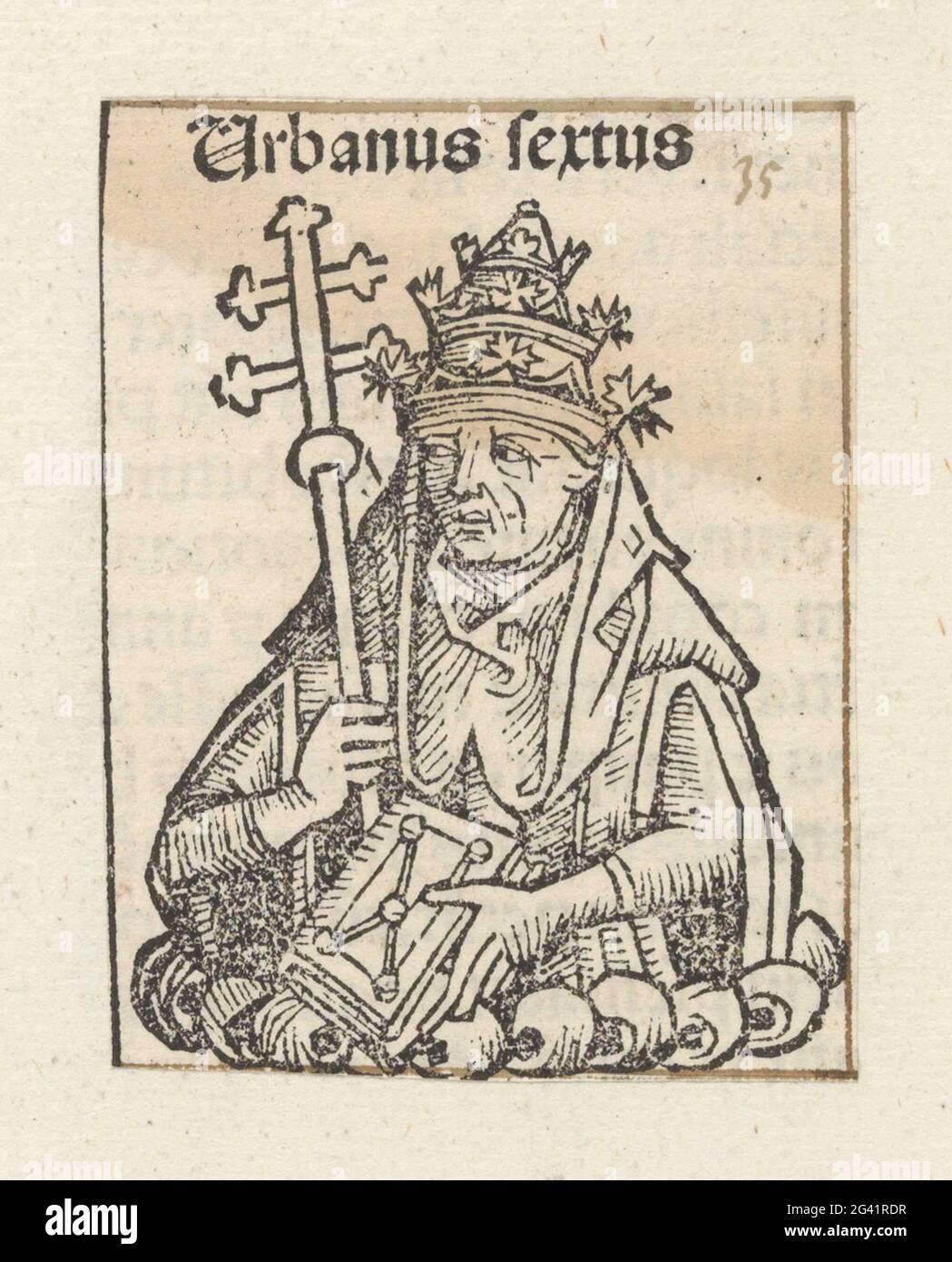 Pope urban vi; Urbanus der Sechst; Liber chronicarum. A flower celk ...