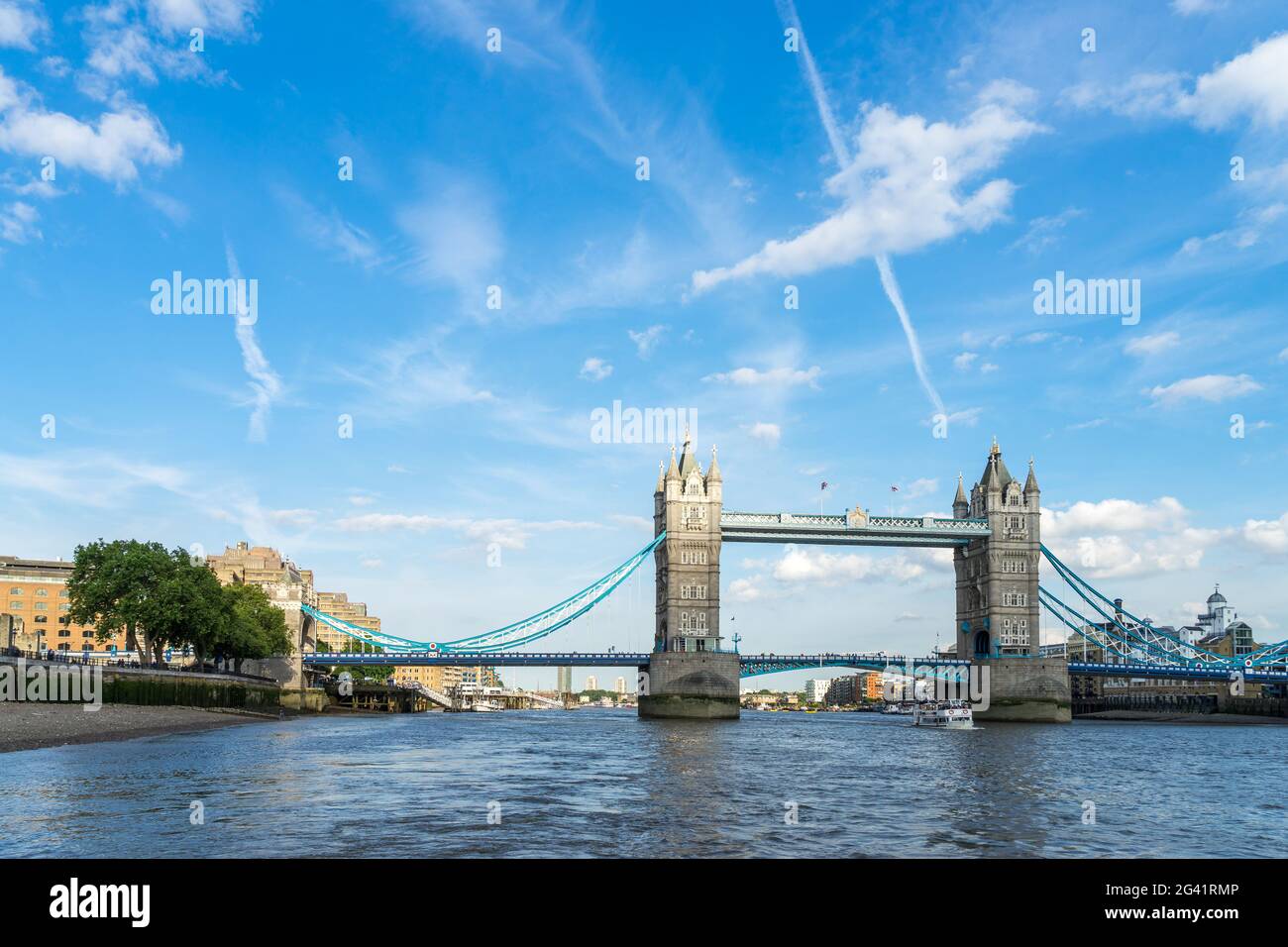 View of tower bridge from the river thames hi-res stock photography and ...
