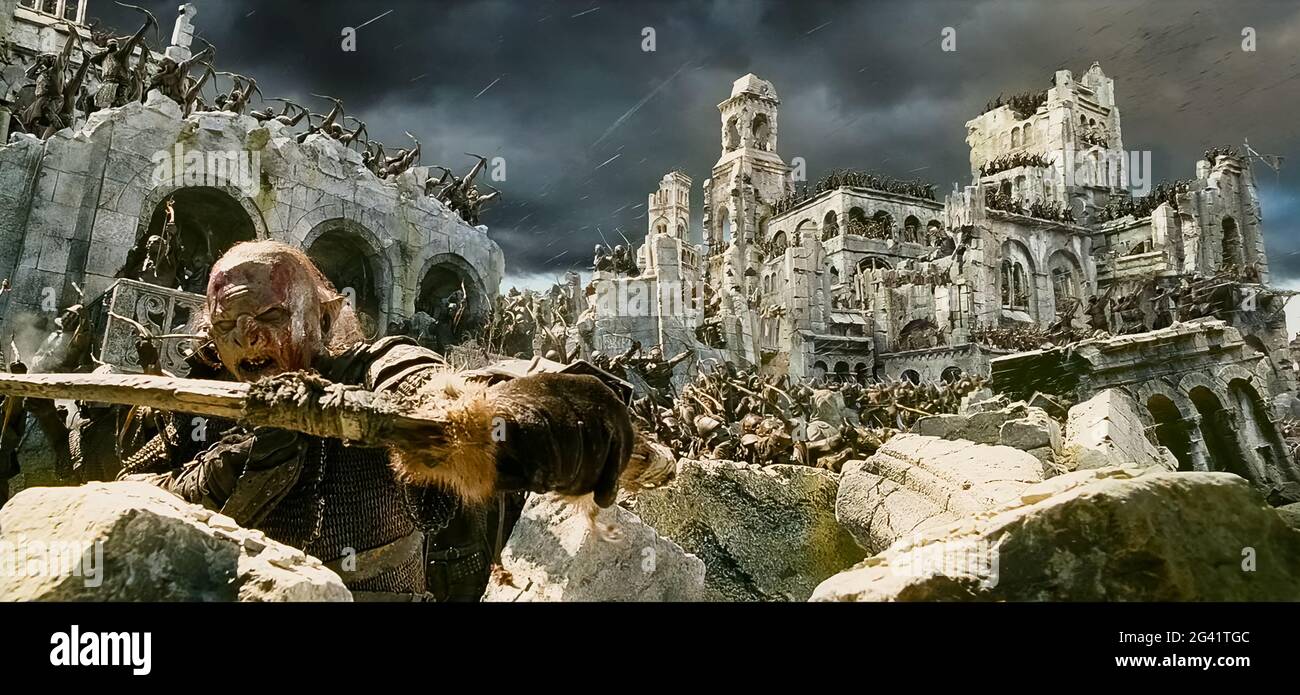 the white city of minas tirith in gondor, middle 