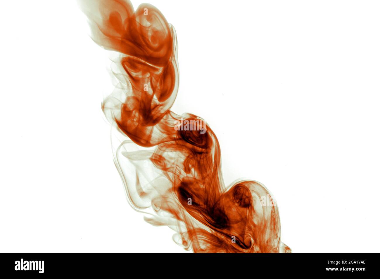 red smoke on white background Stock Photo